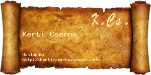 Kerti Cserne névjegykártya